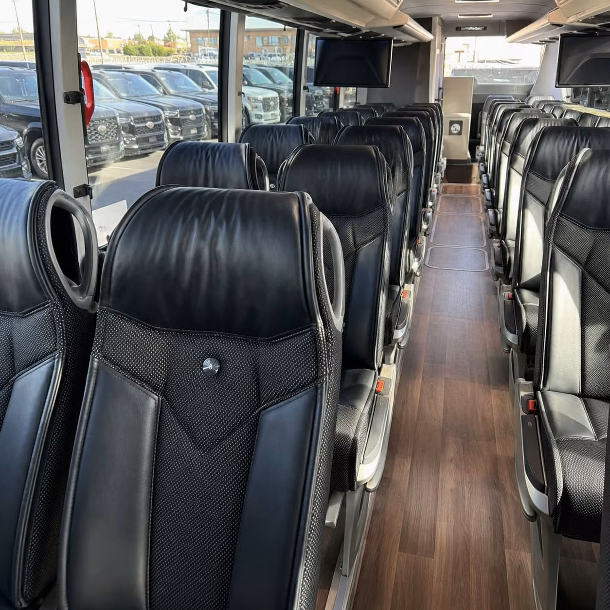 56 passenger charter bus interior